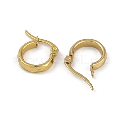 PVD Vacuum Plating 202 Stainless Steel Grooved Hoop Earrings&nbsp;EJEW-H003-51G