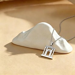 Religion 304 Stainless Steel Holy Temple Pendant Necklaces&nbsp;WG5630B-01