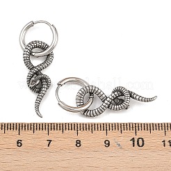 316 Surgical Stainless Snake Hoop Earrings&nbsp;EJEW-C160-15AS