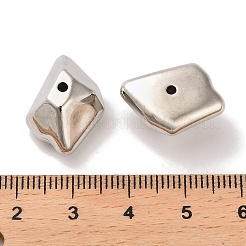 CCBプラスチックビーズ  四角形  プラチナ  10x19x14mm  穴：1.7mm&nbsp;CCB-U001-14P