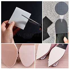 4組 2スタイル PVC 粘着滑り止めスティック シューズパッド  保護用のハイヒール用  ホワイト  72x2.4x81mm  2ペア/スタイル&nbsp;AJEW-GF0004-76A