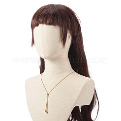 Round Beads Lariat Necklace for Girl Women&nbsp;NJEW-JN03709