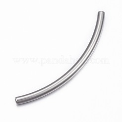 変色しにくい304ステンレススチールチューブビーズ  ステンレス鋼色  50x3mm  穴：2mm&nbsp;STAS-G137-39P