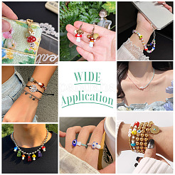 14Pcs 7 Colors Handmade Lampwork Beads&nbsp;LAMP-TA0001-89