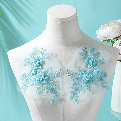 Polyester Embroidery Sequin Costume Accessories&nbsp;DIY-WH20025-015C
