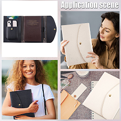 2Pcs 2 Colors Imitation Leather & Zinc Alloy File Folders&nbsp;OFST-CP0001-10B