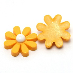 樹脂カボション  花/デイジー  きいろ  16.5x5.5mm&nbsp;CRES-WH0005-01E
