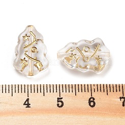 Metal Enlaced Transparent Acrylic Beads&nbsp;LS-X-MACR-M045-09