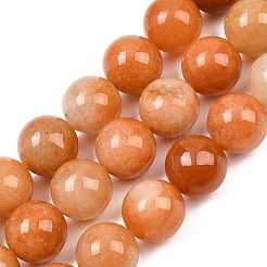 天然石レッドアベンチュリンビーズ連売り  ラウンド  16~16.5mm  穴：1.6mm  約24~25個/連  15.35~15.94インチ（39~40.5cm）&nbsp;G-L648-A04-16mm