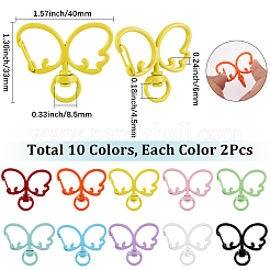 20Pcs 10 Colors Zinc Alloy Butterfly Baking Paint Swivel Clasps&nbsp;FIND-SC0017-45
