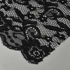 スパンデックス レース プライバシー インビジブル ブラ  女性用フェイクカラーブラジャーインサート ローネックライン用  ブラック  330x190x1~4mm&nbsp;AJEW-WH0314-645A