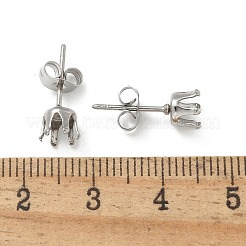 316サージカルステンレススタッドピアス金具  ステンレス鋼色  5x16mm&nbsp;STAS-Z118-03P-03