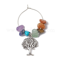 Alloy Tree of Life Wine Glass Charm&nbsp;AJEW-JO00214