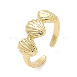 Brass Adjustable Open Cuff Rings for Women&nbsp;RJEW-R032-03G