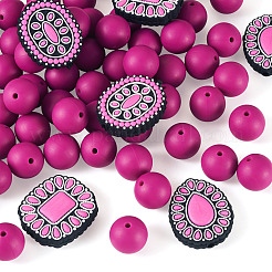 56Pcs 4 Styles Silicone Beads&nbsp;FIND-TA0010-75D
