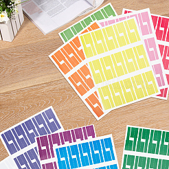 10Pcs 10 Colors Paper Self-Adhesive Stickers&nbsp;DIY-SP0006-12