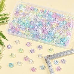 97.2g 6色透明アクリルビーズ  プラム  ABカラーメッキ  ミックスカラー  13.5x14.5x4.5mm  穴：1.8mm  16.2 G /カラー&nbsp;PACR-FS0001-07