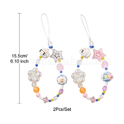 2Pcs Acrylic Mobile Straps&nbsp;HJEW-FS00028