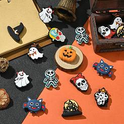 20Pcs 10 Styles Halloween Themed Food Grade Eco-Friendly Silicone Focal Beads&nbsp;SIL-CJ0001-71