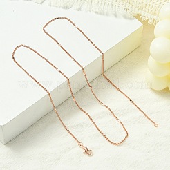 2mm Rack Plating Brass Twisted Chain Necklaces for Women Men&nbsp;MAK-L044-61RG