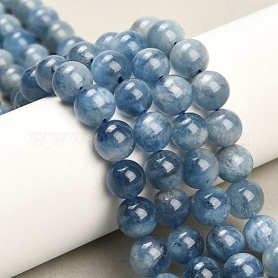 天然石アクアマリンビーズ連売り ラウンド 7mm 穴：0.8mm 約59個/連