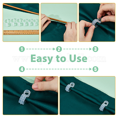 60Pcs 2 Styles Plastic Hooks&nbsp;FIND-HS0002-21-1