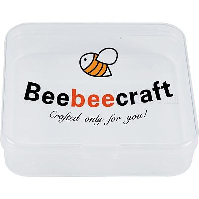 透明プラスチックビーズ容器30個  長方形  透明  6.8x5.2x1.1cm&nbsp;CON-BBC0001-01-1