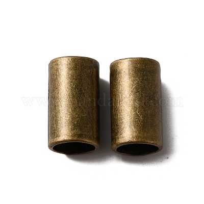 合金コードエンドパーツ  エンドキャップ  コラム  アンティークブロンズ  13.5x7.5mm  穴：4.5mm  内径：6mm&nbsp;FIND-WH0128-68G-1