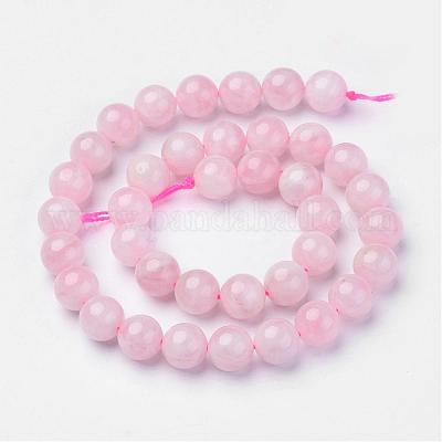 Pink Color Natural Madagascar Rose Quartz Beads Strands&nbsp;G-D809-21-10mm-1