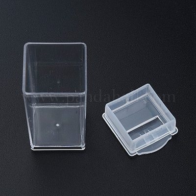 プラスチックビーズ収納ケース  長方形  透明  5x2.95x2.7cm&nbsp;CON-N012-04-1