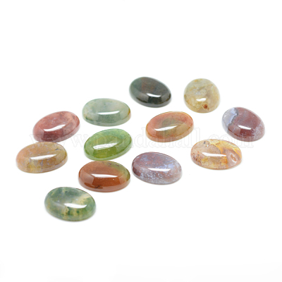 Natural Indian Agate Gemstone Cabochons&nbsp;G-T020-8x10mm-27-1