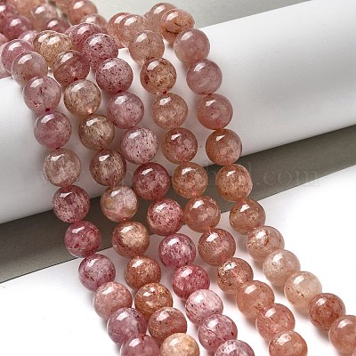 Natural Strawberry Quartz Beads Strands&nbsp;G-L595-C03-03-1