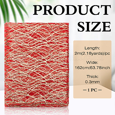 Polyester Sequins Fabric&nbsp;DIY-WH0683-51C-1