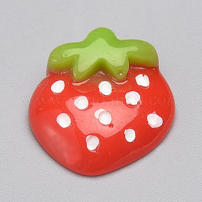 樹脂カボション  苺  レッド  15x16x5.5mm&nbsp;LS-X-CRES-T005-34-1