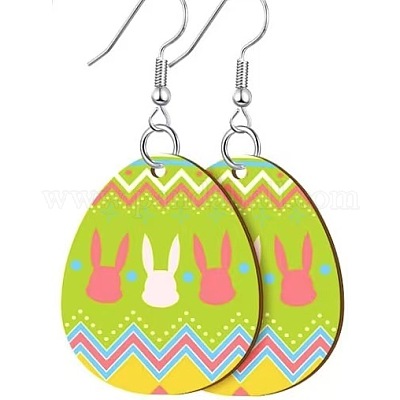 Printed Easter Acrylic Dangle Earrings&nbsp;FS-WG616F7-10-1