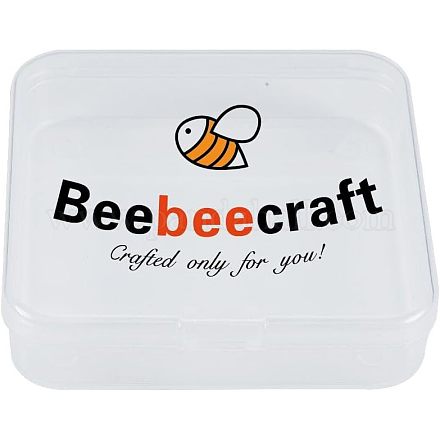 透明プラスチックビーズ容器30個 長方形 透明 6.8x5.2x1.1cm CON-BBC0001-01-1