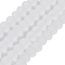 Transparent Glass Beads Strands, Faceted, Frosted, Rondelle, WhiteSmoke, 4mm, Hole: 0.8~1mm, about 105~110pcs/strand, 38~39cm
