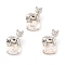 Shell Pendants, with Platinum Brass Findings, Tiger with Oval, Lavender Blush, 32x20.5x8.5mm, Hole: 6x7mm