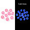 Transparent & Luminous Plastic Beads, Frosted, Crow Beads, Pony Beads, Glow in the Dark, Barrel, Hot Pink, 9x6mm, Hole: 3.8mm, about 1900pcs/500g