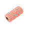Two Tone Striped Cotton String Threads, Decorative String Threads, for DIY Crafts, Gift Wrapping and Jewelry Making, Orange, 1.5mm, about 109.36 yards(100m)/roll