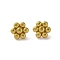 Brass Peg Bails, Long-Lasting Plated, Rack Plating, Flower, Golden, 4.5x5x4mm