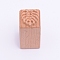 Wooden Stamps, Rectangle, Leaf Pattern, 50x20x20mm