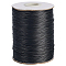 1 Roll Eco-Friendly Korean Waxed Polyester Cord, Macrame Artisan String for Jewelry Making, Round, Black, 1mm, about 169.51~174.98 Yards(155~160m)/Roll