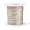 100M Segment Dyed Round Polyester Braided Cords, with PET Plastic Metallic Thread, for Jewelry Making, PapayaWhip, 1mm, about 109.36 Yards(100m)/Roll