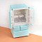 Plastic Refrigerator Mini Model, Micro Landscape Dollhouse Accessories, Pretending Prop Decorations, Light Sky Blue, 59x50x114mm