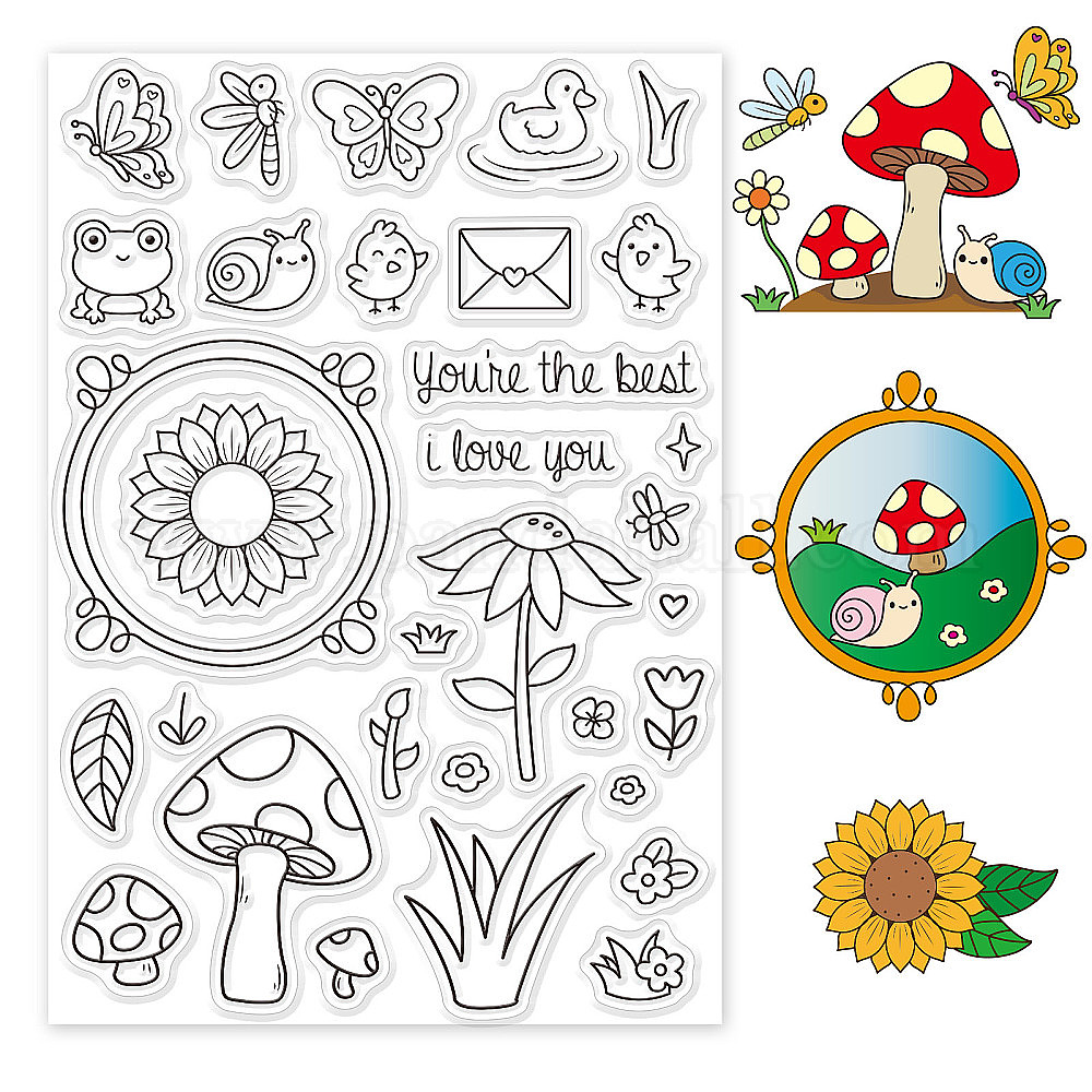 Mushroom Transparent Clear Silicone Stamp/Seal For DIY Scrapbooking