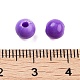 プラスチックビーズ  ラウンド  青紫色  6x5.5mm  穴：1.8mm  約3846個/500g&nbsp;MACR-S378-01F-3