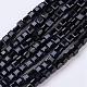 ガラスビーズ連売り  多面カット  キューブ  ブラック  4~5x4~5x4~5mm  穴：1mm  98~100個/連  40~43cm&nbsp;GLAA-R041-4x4mm-20-1