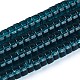 透明ガラスビーズ連売り  フラットラウンド  ダークスレートグレー  8~8.5x4~4.5mm  穴：0.7~1mm  約95~100個/連  14.57~15.35''（37~39センチメートル）&nbsp;GLAA-N026-4x8mm-T04-1