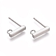 Non-Tarnish 304 Stainless Ear Stud Components&nbsp;STAS-M274-012B-P-2